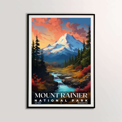 Mount Rainier National Park Poster, Travel Art, Office Poster, Home Decor | S7 - image2